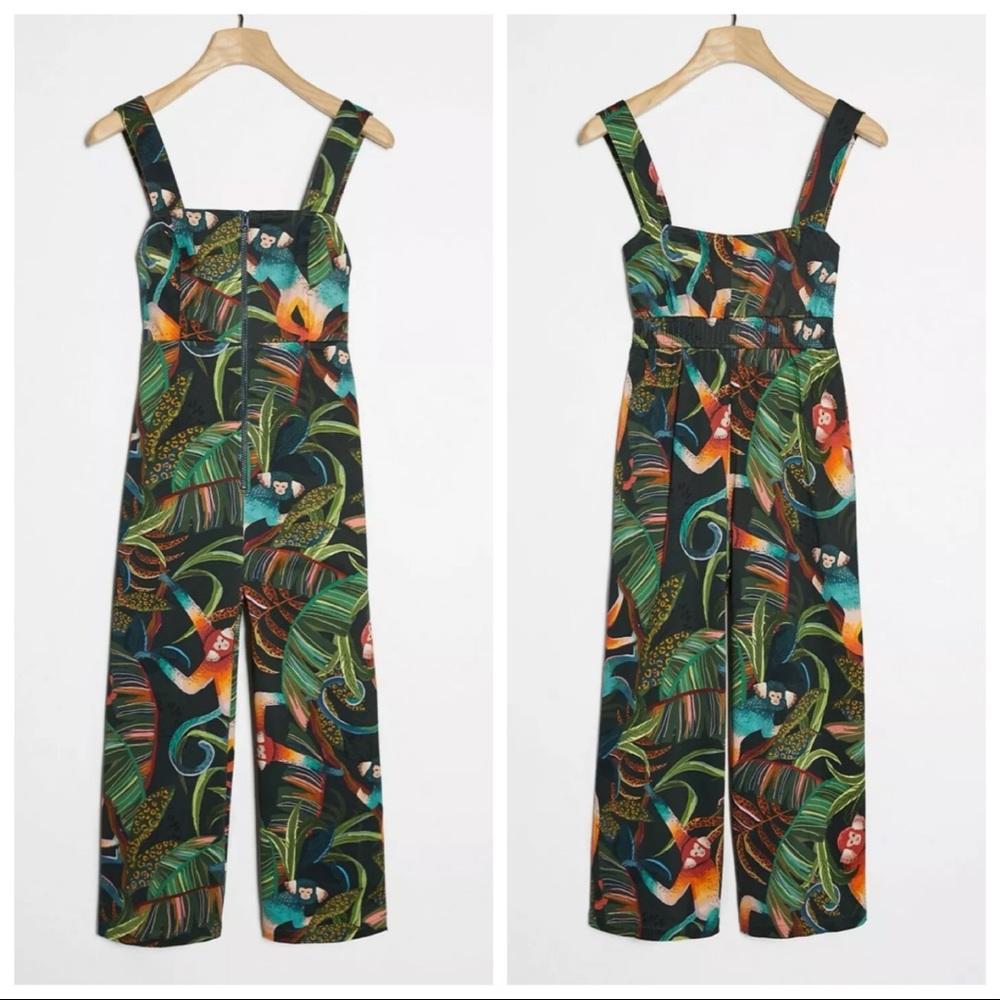 SOLD‼️ Farm Rio Monkeys Utility Cropped Jumpsuit